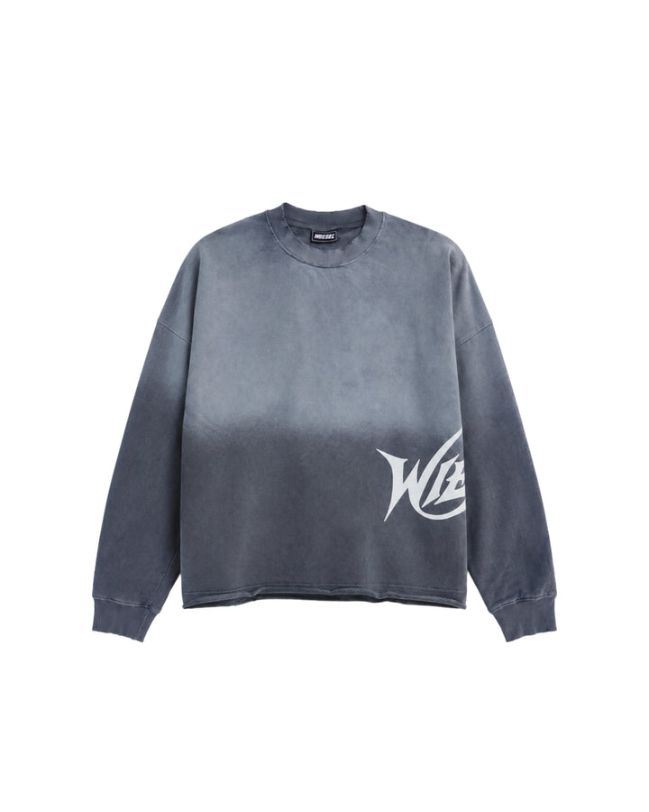 Distressed ombre long sleeve