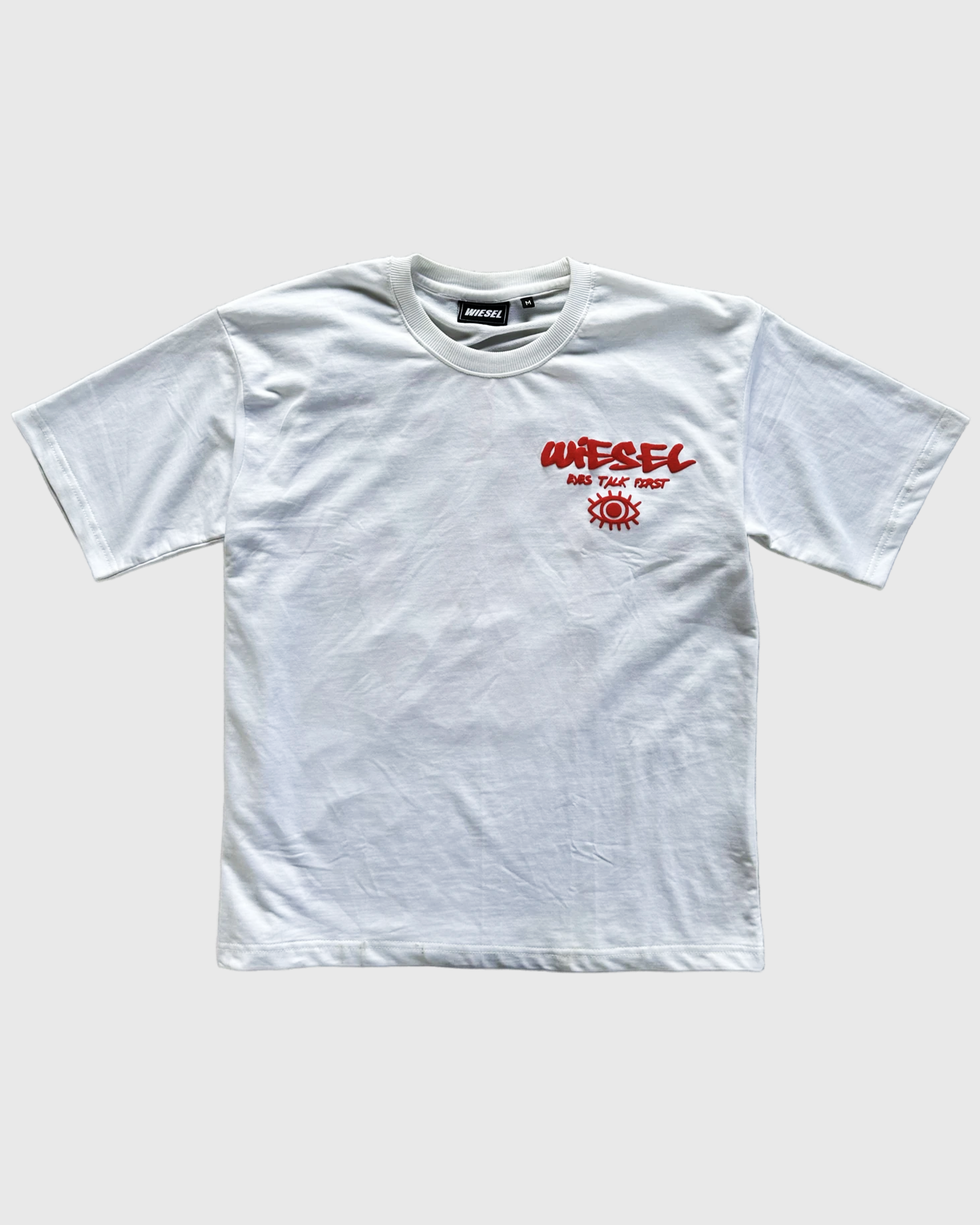 Wiesel "EYES TALK FIRST WHILE WE MAKE MOVES".