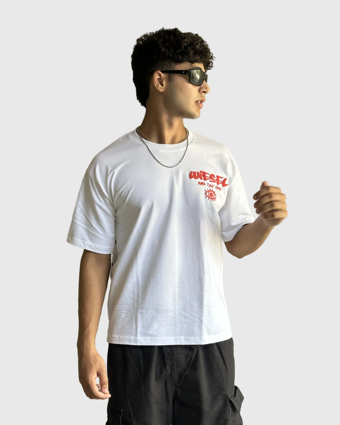 Wiesel "EYES TALK FIRST WHILE WE MAKE MOVES".